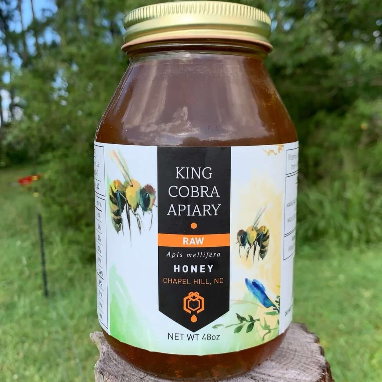 Raw Wildflower Honey - Summer Harvest - 46 oz - NC Honey - King Cobra Apiary