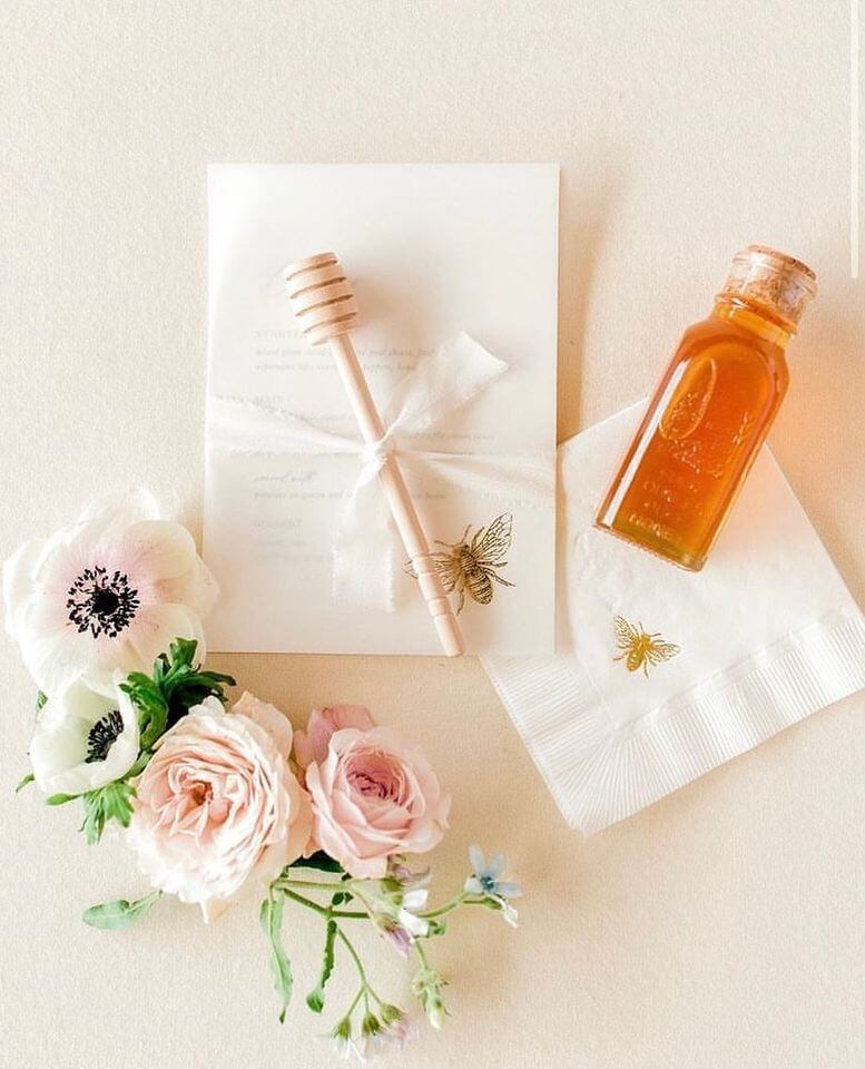 Honey Wedding Favors - 4 oz Muth Jars - NC Wildflower Honey
