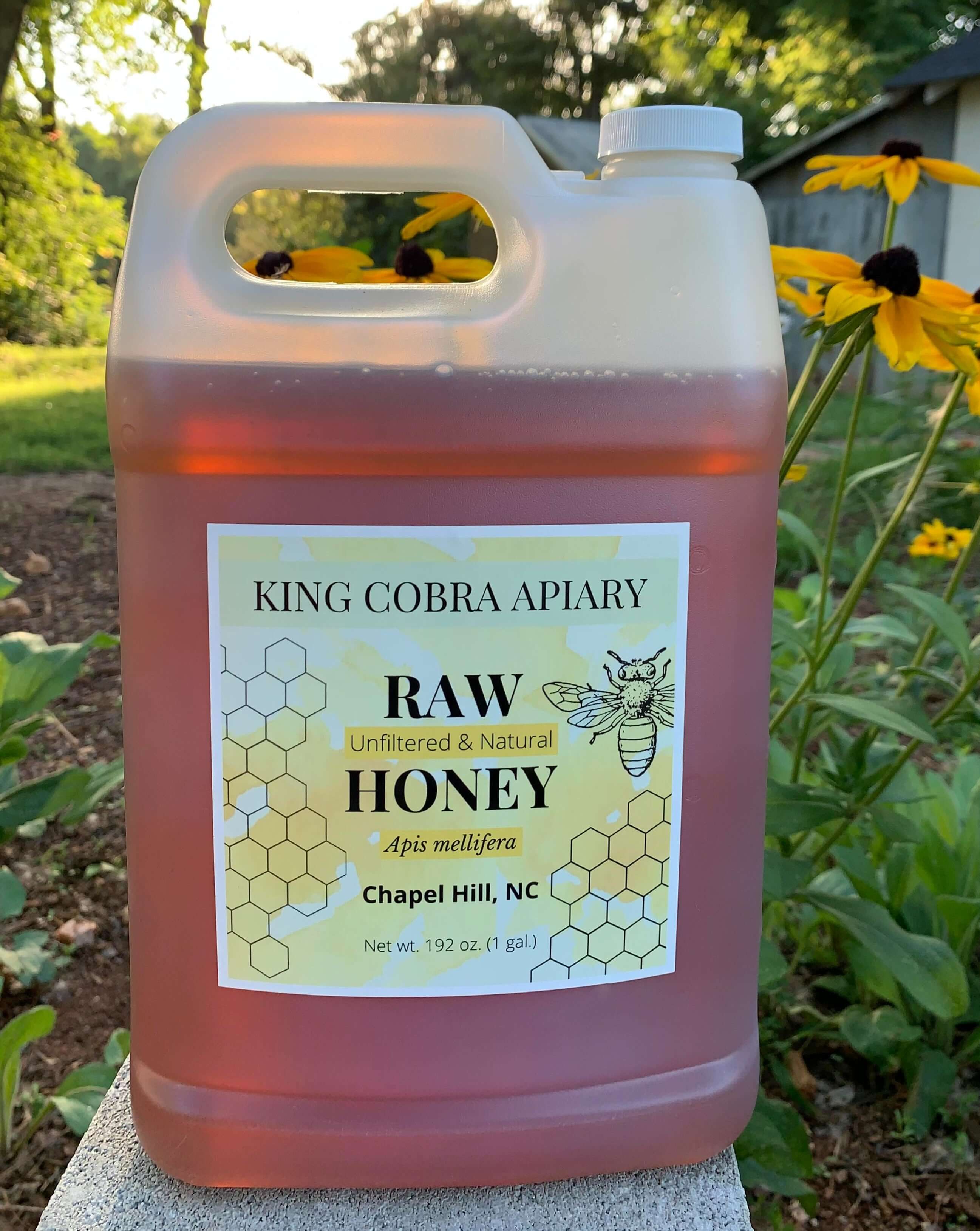 North Carolina Honey - NC Honey - Local Honey - Honey Near Me - 1 Gallon NC Honey - NC Bee Farm - Beekeeper Near Me - Chapel Hill Honey