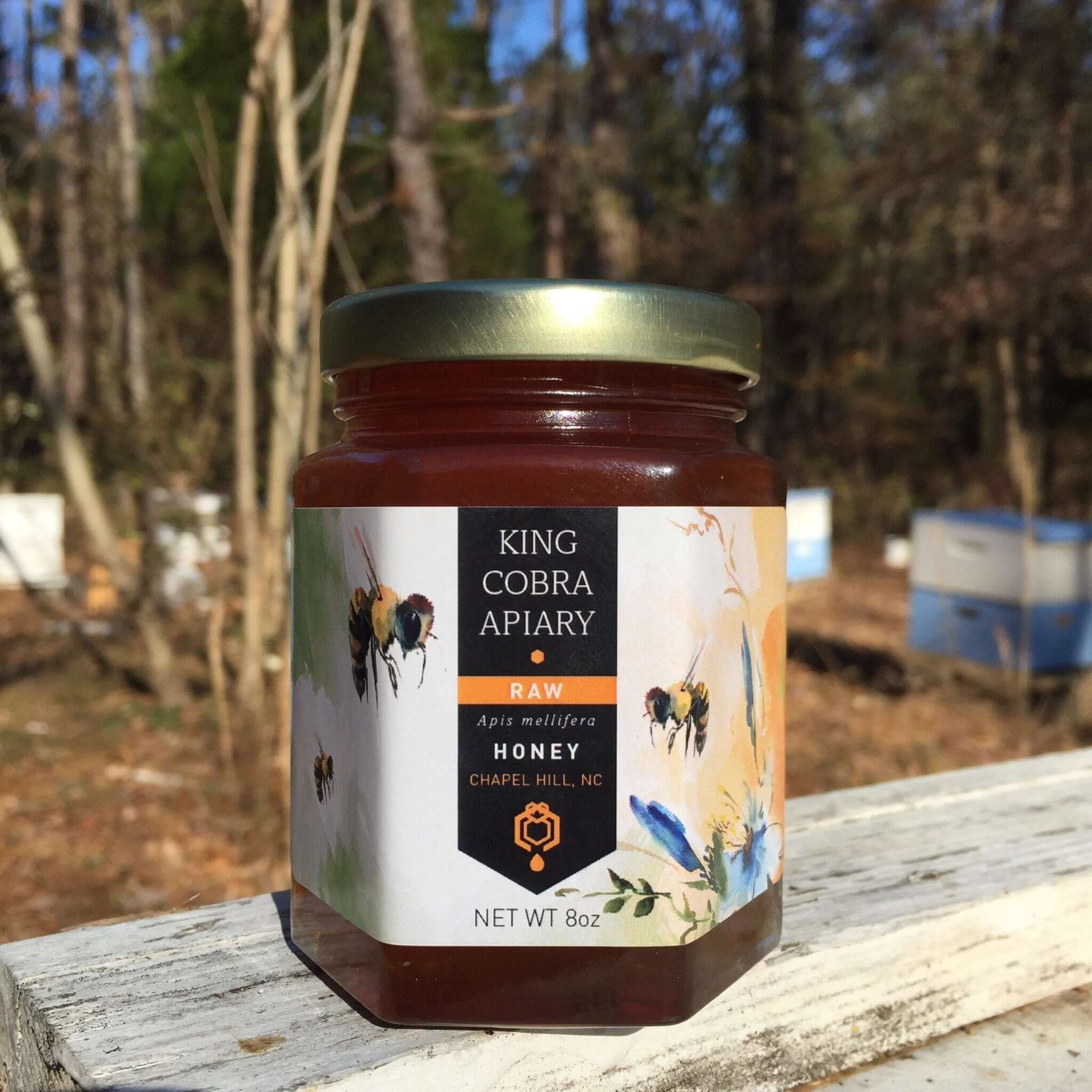 Raw Wildflower Honey - Summer Harvest - 8 oz - NC Honey.