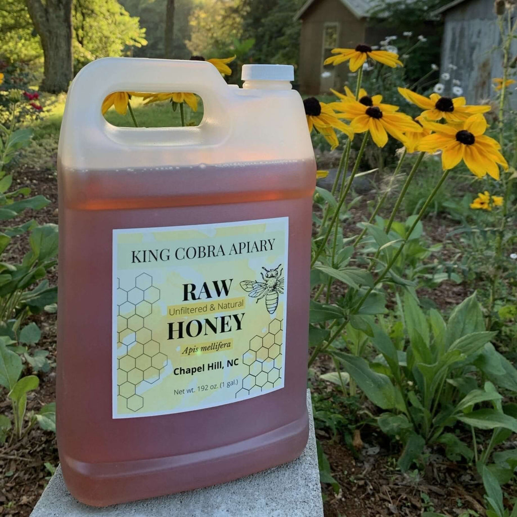 1 Gallon - Raw Wildflower Honey Jug - King Cobra Apiary