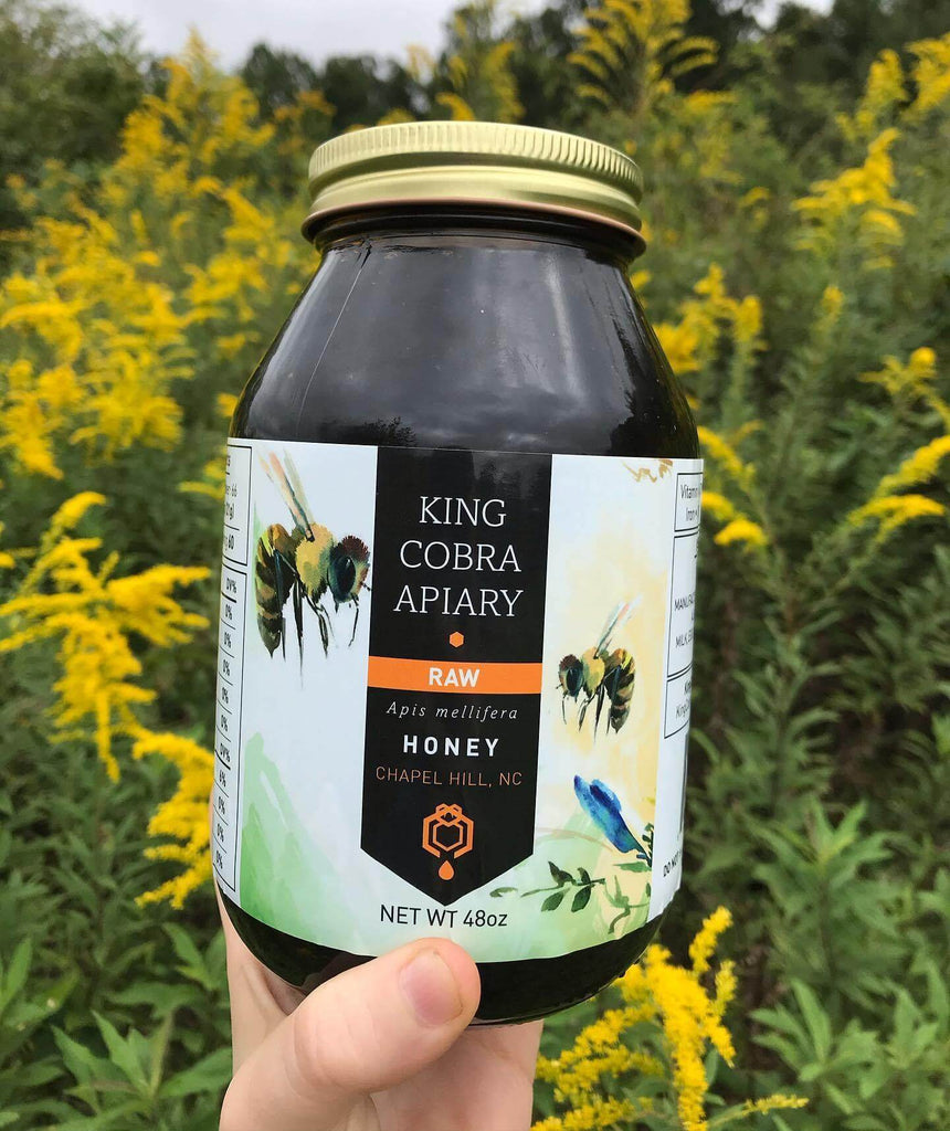 Raw Wildflower Honey - Fall Harvest - 46 oz - NC Honey - King Cobra Apiary