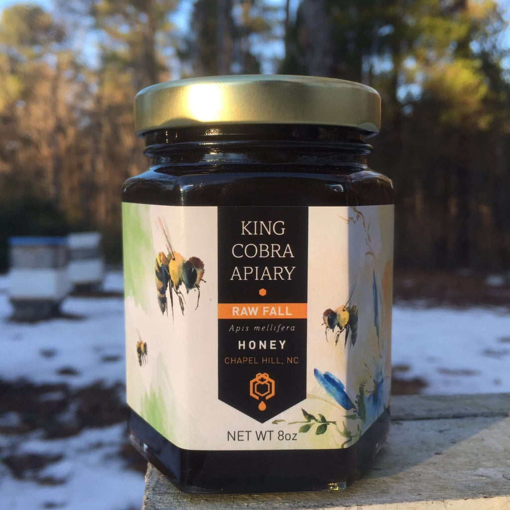 Raw Wildflower Honey - Fall Harvest - 8 oz - NC Honey - King Cobra Apiary