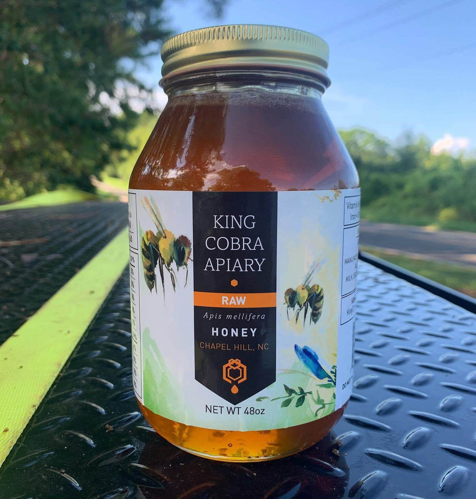 Raw Wildflower Honey - Summer Harvest - 46 oz - NC Honey - King Cobra Apiary